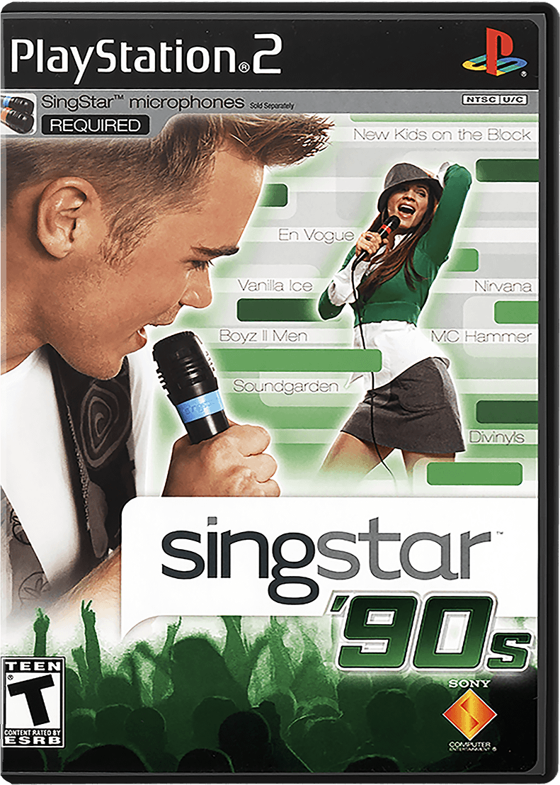 SingStar 90's box art for Playstation 2